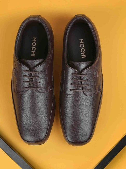 Mochi Dark Brown Derby Shoes-picture-31