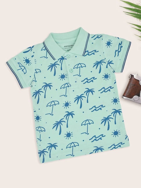 Pantaloons Baby Boys Glacier Printed Polo T-Shirt