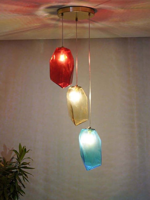 Kapoor Lamp Shades Vogue Hartwell 3 Light Multi Color Glass Pendant Light-picture-14