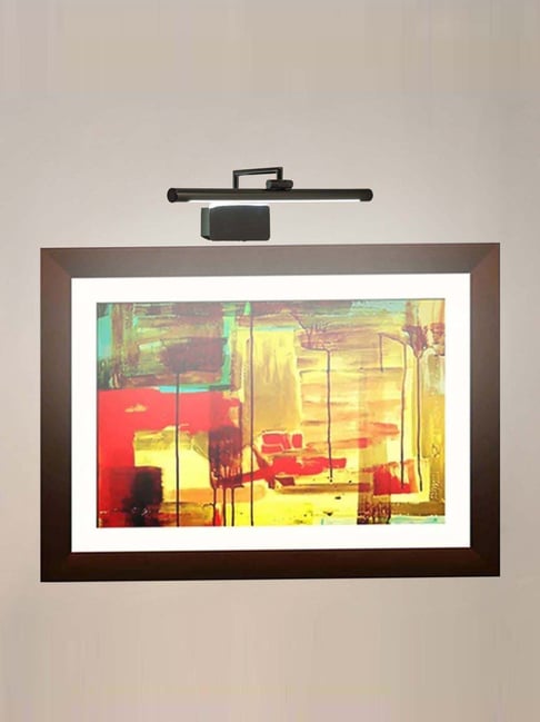 Kapoor Lamp Shades Slimline 3 Colour Led Adjustable Swivel Picture Light In Pearl Black Finish