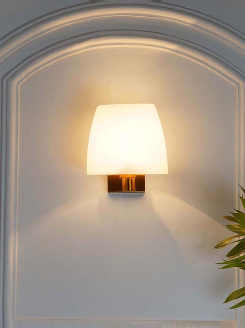 Kapoor Lamp Shades Elstead Single Arm Wall Light In Brass Finish