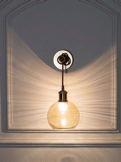 Kapoor Lamp Shades Townshend Shine Brass Metal Finish Wall Light