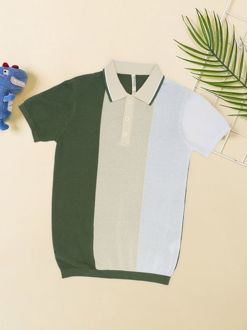 Pantaloons Junior Boys Sea Spray Color Block Polo T -Shirt-picture-12