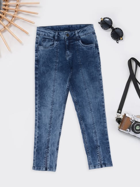 Pantaloons Junior Girls Blue Indigo Jeans