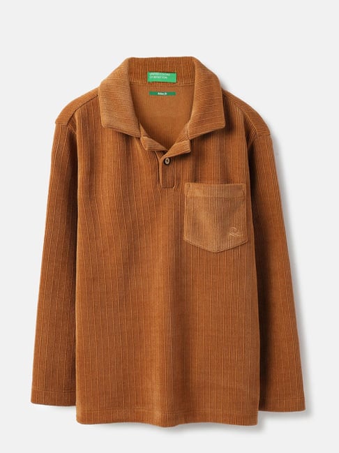 United Colors of Benetton Boys Brown Textured T-Shirt-picture-11