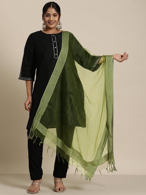 Varanga Green Chiffon Printed Duppatta-picture-45
