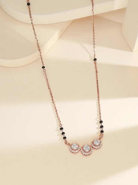 P.N.Gadgil Jewellers 18k (750) Yellow Gold Diamond Tanmaniya Mangalsutra