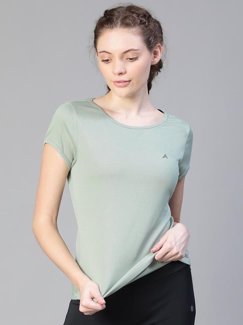ATHLISIS Olive Polyester Solid Sports T-Shirt-picture-36