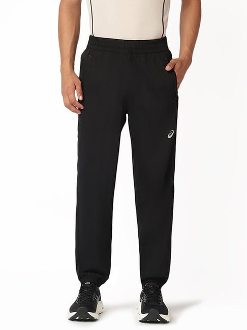 Asics Black Slim Fit Sports Trackpants