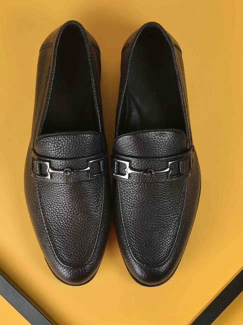 Mochi Men's Black Loafers-picture-26