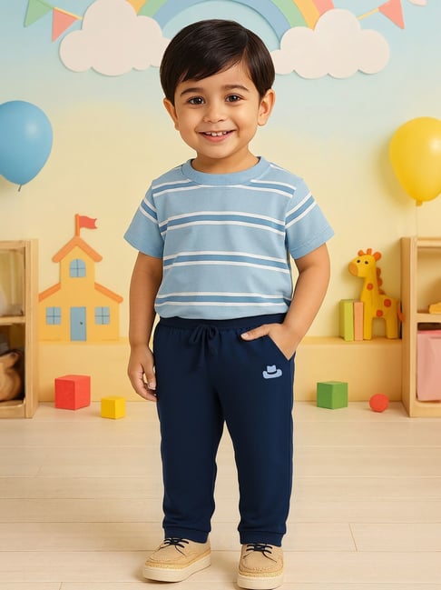 Miniklub Boys Navy Cotton Knit Bottom-picture-11