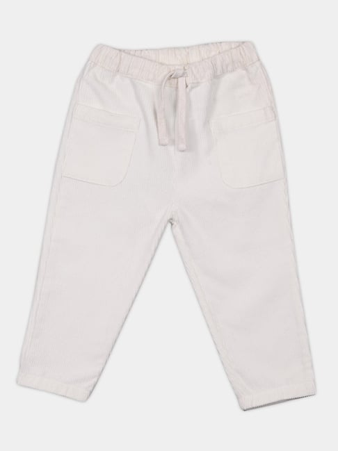 Miniklub Boys White Cotton Woven Pants