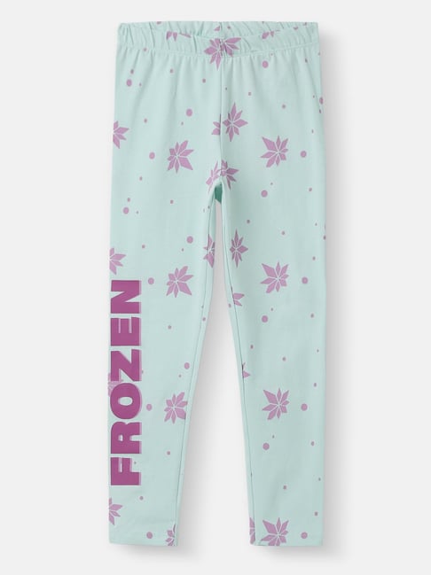 Nauti Nati Girls Blue Graphic Print Leggings-picture-18