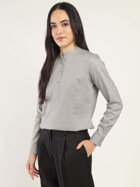 Hancock Grey Regular Fit Top