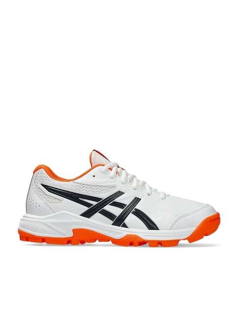 Asics Kids GEL-PEAKE GS White Midnight Cricket Shoes