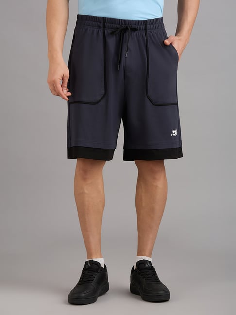 Skechers Grey Regular Fit Sports Shorts