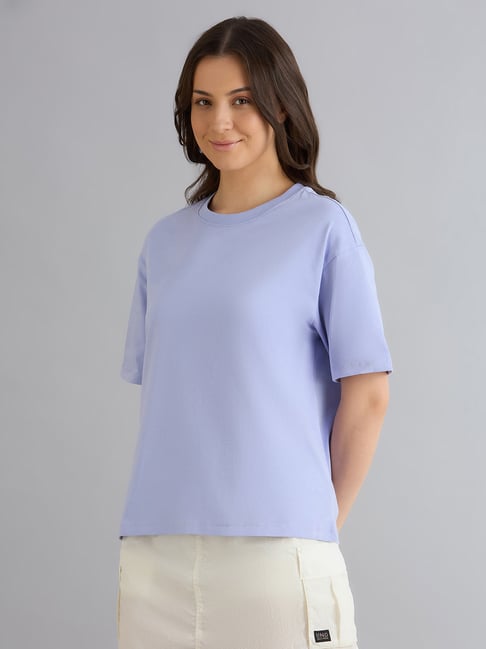 Skechers Purple Cotton Relaxed Fit Printed Sports T-Shirt