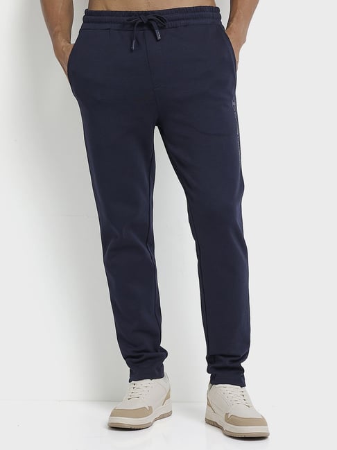 Ben Sherman Blue Elasticated Waistband Knitted Regular Fit Trackpants