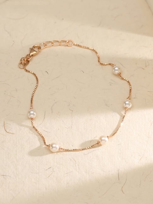 P.N.Gadgil Jewellers 18k (750) Yellow Gold Ivory Drift Flexible Bracelet