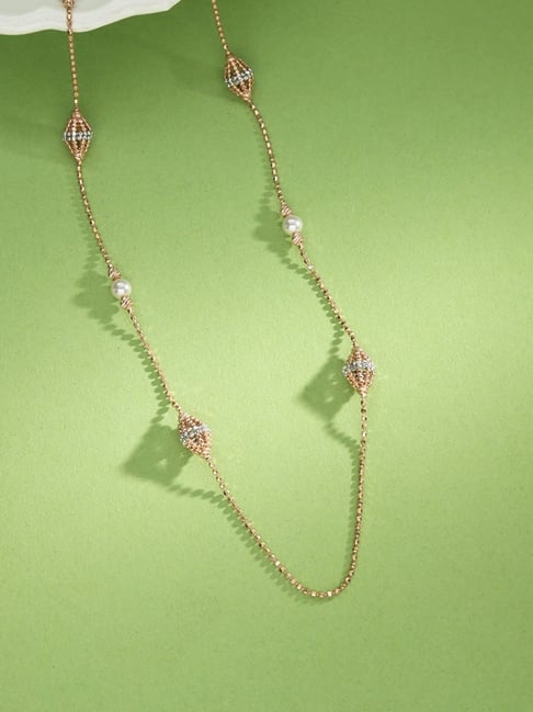 P.N.Gadgil Jewellers 18k (750) Yellow Gold Mirage Links Fancy Chain for Women