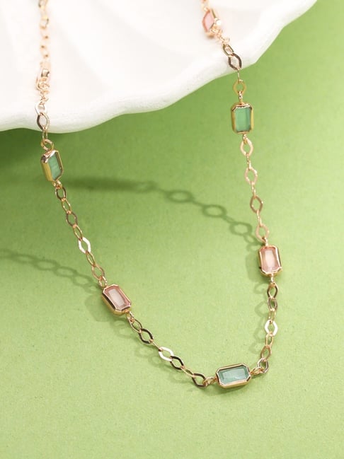 P.N.Gadgil Jewellers 18k (750) Yellow Gold Gem Path Fancy Chain for Women