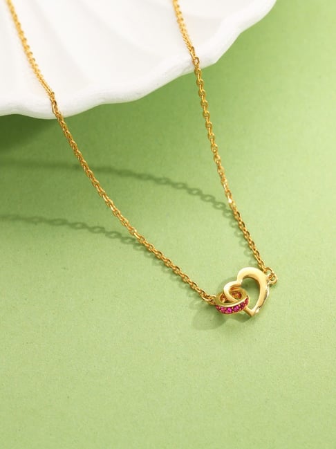 P.N.Gadgil Jewellers 18k (750) Yellow Gold Bound by Love Modern Necklace-image-0