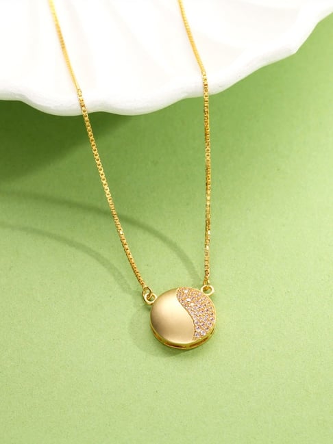 P.N.Gadgil Jewellers 18k (750) Yellow Gold Opal Dawn Modern Necklace-image-17