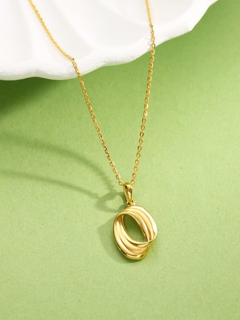 litestyle by png P.N.Gadgil Jewellers 18k (750) Yellow Gold Coiled Vortex Modern Necklace-picture-14