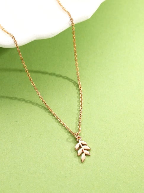 litestyle by png P.N.Gadgil Jewellers 18k (750) Yellow Gold Branch Bloom Modern Necklace-picture-27