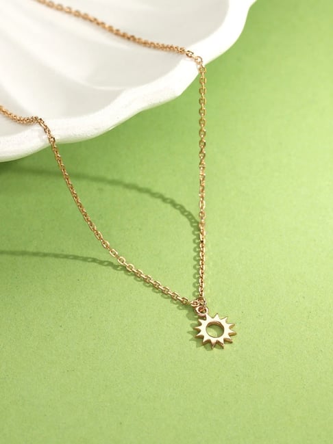 litestyle by png P.N.Gadgil Jewellers 18k (750) Yellow Gold Radiance Sun Modern Necklace-picture-29