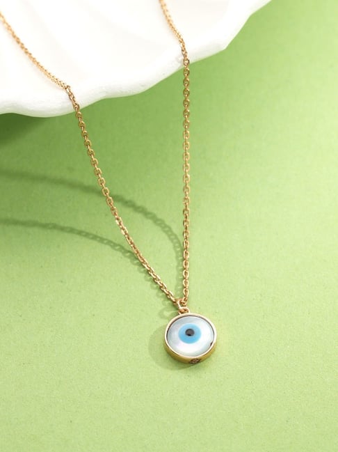 litestyle by png P.N.Gadgil Jewellers 18k (750) Yellow Gold Ethereal Eye Modern Necklace-picture-17