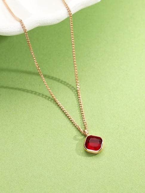 litestyle by png P.N.Gadgil Jewellers 18k (750) Yellow Gold Garnet Glow Modern Necklace-picture-31