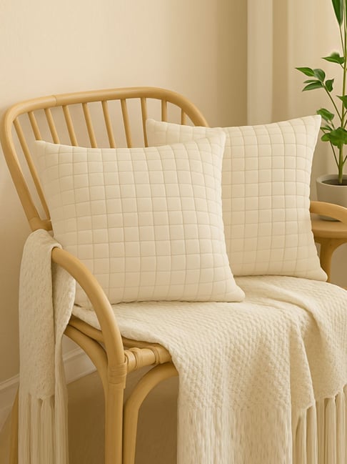 MFD HOME Furnishing Cream Holand Embroidered Cushion Covers - Set of 2-picture-45
