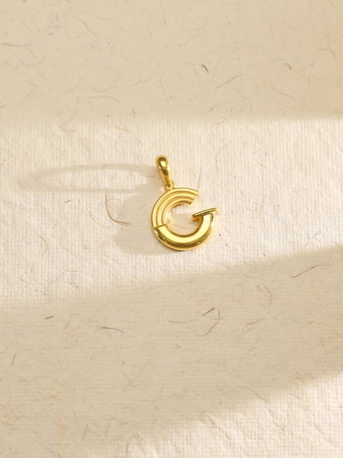 litestyle by png P.N.Gadgil Jewellers 18k (750) Yellow Gold Graceful G Alphabets Pendant-picture-14