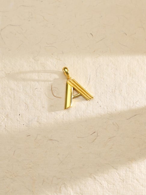 litestyle by png P.N.Gadgil Jewellers 18k (750) Yellow Gold Aspire A Alphabets Pendant-picture-27