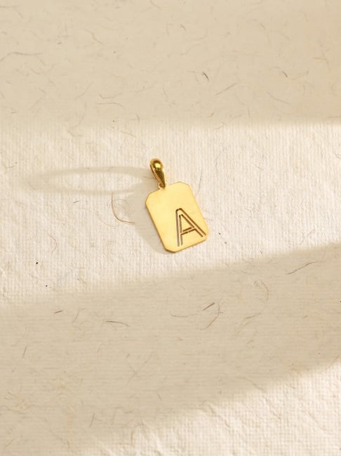 P.N.Gadgil Jewellers 18k (750) Yellow Gold Adorned A Alphabets Pendant-image-29