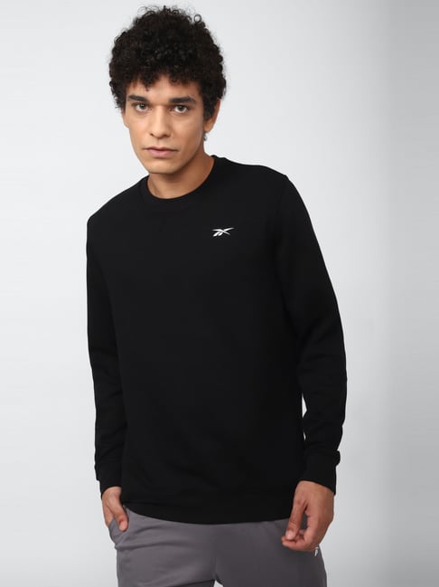 Reebok Black Regular Fit Sports Sweatshirt