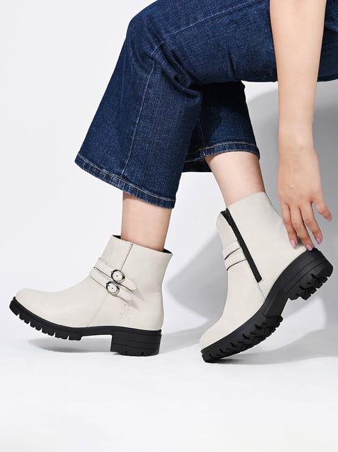 Louis Stitch Women's Beige Booties