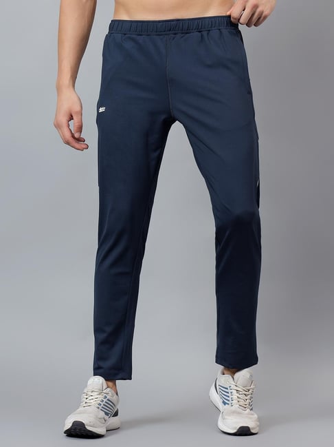 Dida Navy Blue Polyester Regular Fit Solid Trackpants-picture-37
