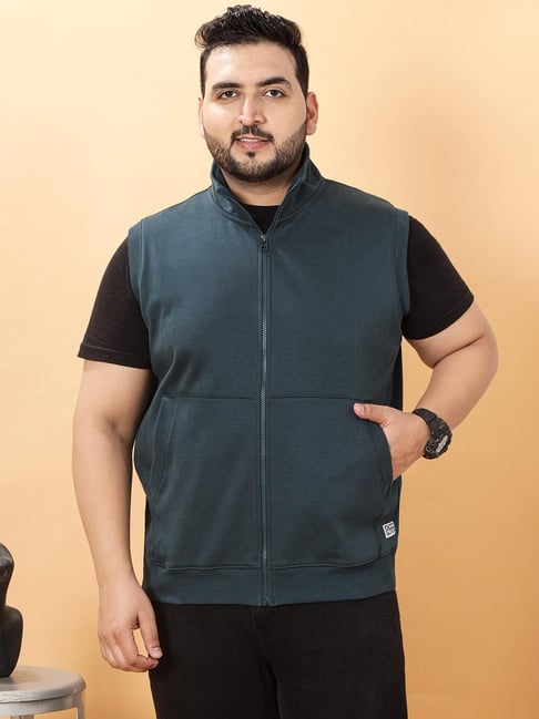 John Pride Green Fleece Regular Fit Solid Jacket-picture-34