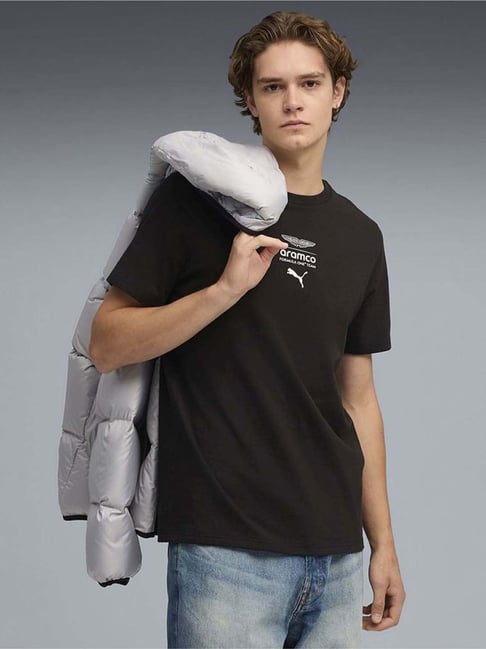 Puma Black Cotton Relaxed Fit Printed T-Shirt-picture-18