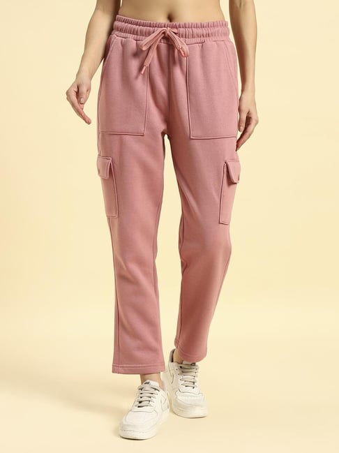 Cantabil Pink Solid Trackpants-picture-44