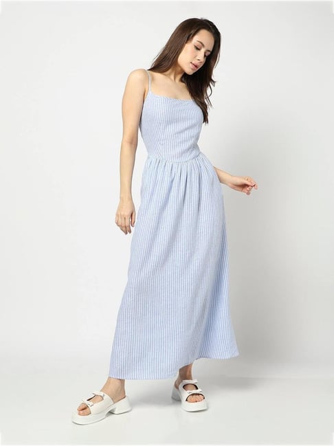 gap blue striped dress Gap Body Grey & White Striped Maxi Dress- Size XS – The Saved Collection
