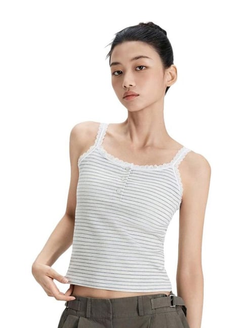 MIXXO Ivory Striped Regular Fit Top-picture-29