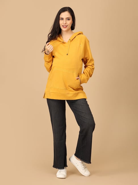 The Mom Store Yellow Maternity Fit Sweatshirt