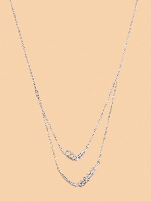 Westside X Pome Layered Bead Detailed Lab Diamond Necklace