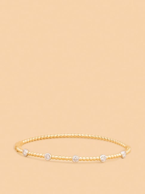 Westside X Pome Timeless Gold Plated Lab Diamond Accent Bangle Bracelet