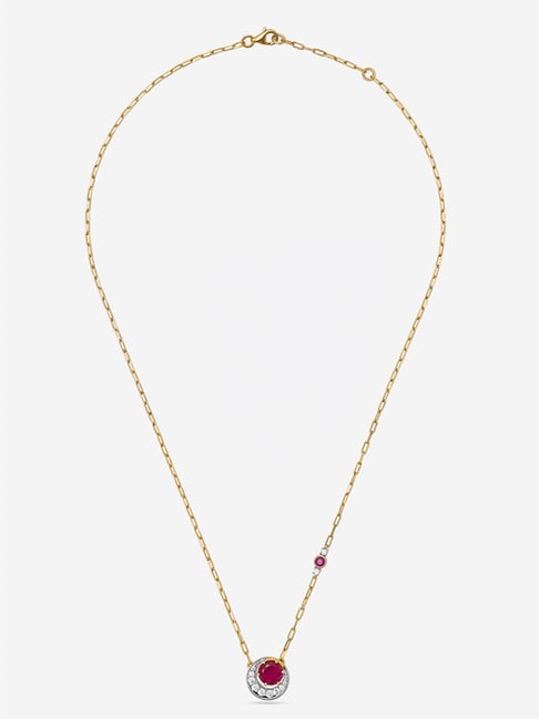 Westside X Pome Ruby Gold Plated Lab Diamond Pendant Necklace