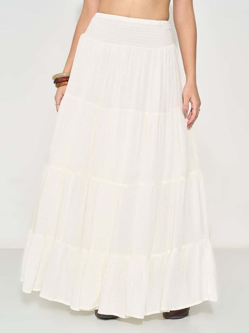 Honey By Pantaloons White Flared Fit Skirt-picture-36