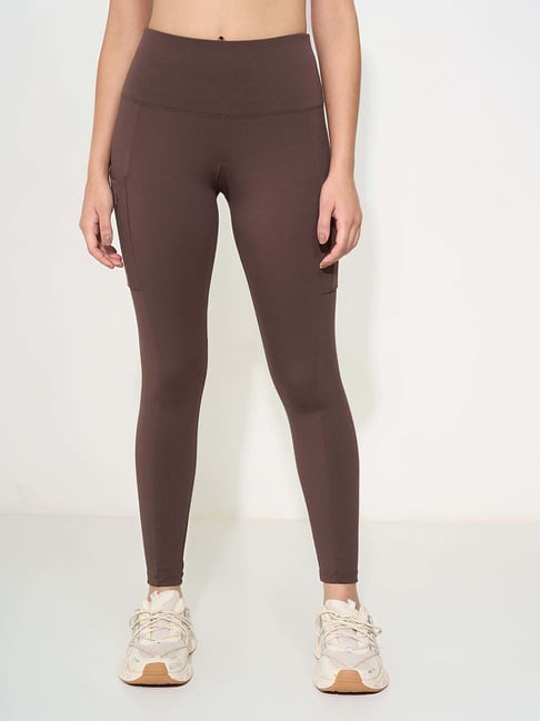 Ajile By Pantaloons Brown Skinny Fit Sports Tights-picture-46